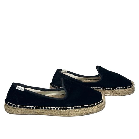 Soludos - Women’s Espadrilles, ‘The Smoking Slipper’ Velvet, Flat - Black Size 8 - Picture 9 of 16